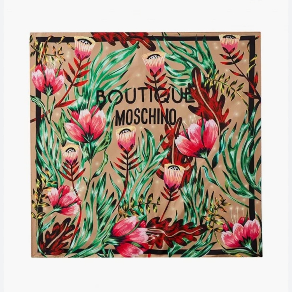 Boutique Moschino Silk Large Scarf